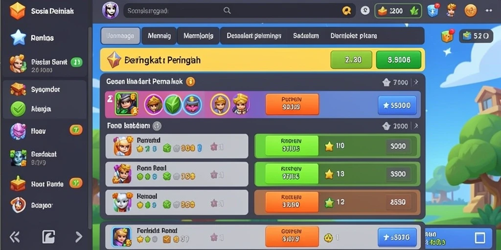 Kompetisi seru antar pemain di leaderboard.